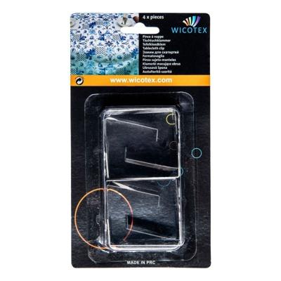 Wicotex tafelkleedklem metaal 4 stuks vorm van een hand Wicotex tafelkleedklem metaal 4 stuks vorm van een hand