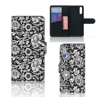 Huawei P20 Hoesje Black Flowers