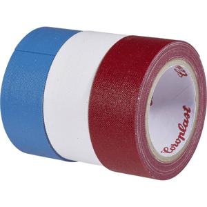 Coroplast 31081 Textieltape Blauw, Rood, Wit (l x b) 2.5 m x 19 mm 3 stuk(s)