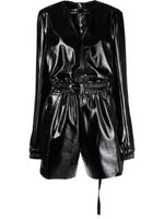 Rick Owens DRKSHDW combishort en cuir artificiel - Noir