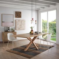 Kave Home Eettafel Argo Eiken - Naturel - thumbnail