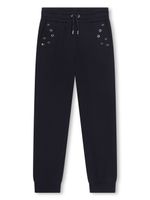 Chloé Kids pantalon de jogging à détails d'œillets - Noir