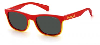 Polaroid zonnebril 8041/S junior cat.3 wayfarer rood/grijs