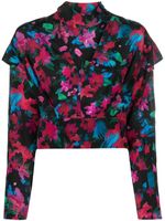 IRO blouse en soie à fleurs - Noir - thumbnail