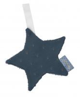 Pericles speendoekje 22 cm katoen/bamboe donker