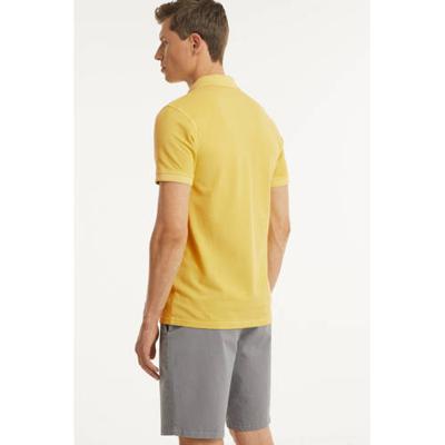 BOSS Casual slim fit polo geel