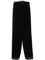 Yohji Yamamoto pantalon ample à taille haute - Noir