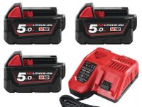 Milwaukee M18 NRG-503 - Multilader M12-18 FC + 3x M18 5.0 Ah accu