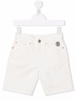 MM6 Maison Margiela Kids short en jean à logo brodé - Blanc