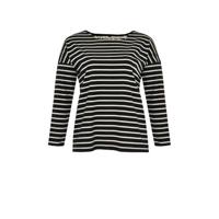 Yoek gestreepte longsleeve zwart/wit