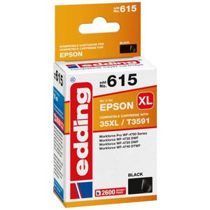 Edding Inktcartridge vervangt Epson 35XL, T3591 Compatibel Zwart EDD-615 18-615