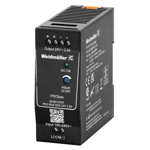 Weidmüller PRO BAS 60W 24V 2.5A DIN-rail netvoeding Inhoud: 1 stuk(s)