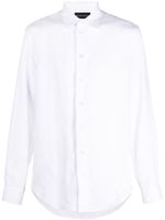 Emporio Armani chemise en lin à manches longues - Blanc - thumbnail