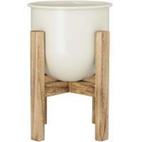 Bloempot op frame beige 28cm