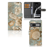 Hoesje voor Google Pixel 7 Vintage Bird Flowers