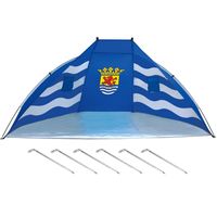 Beachshelter windscherm blauw Zeeland vlag 270 x 120 cm incl. haringen