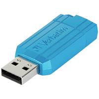 Verbatim USB DRIVE 2.0 PINSTRIPE USB-stick 64 GB Blauw 49961 USB 2.0