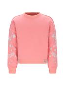 NoNo winter sweater meisjes - roze - Konono - furry, mouwprint