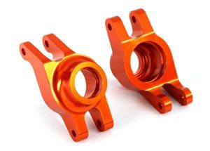 Carriers, stub axle (orange-anodized 6061-T6 aluminum) (rear) (2) (TRX-8952A)