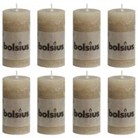 Bolsius Rustiekkaarsen 8 st 100x50 mm pastel beige