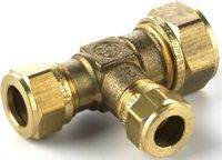VSH Super S1221 knelfitting verloop T-stuk 3xknel 28x15x28 mm, messing