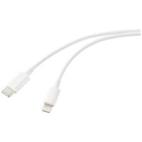 Renkforce USB-kabel USB 2.0 USB-C stekker, Apple Lightning stekker 1.00 m Wit (bevroren) RF-5724078 - thumbnail