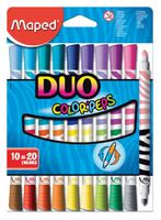 Viltstift Maped Color&apos;peps duo karton ophangdoos 10stuks