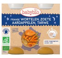 Babybio Wortel & zoete aardappel tarwe 200 gr bio (2 st)