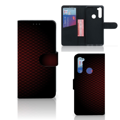 Xiaomi Redmi Note 8T Telefoon Hoesje Geruit Rood