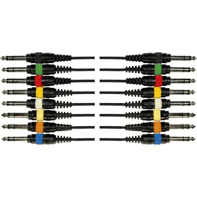 Yellow Cable OC04 6.3mm TRS Jack Multikabel, 8-weg, 5 meter