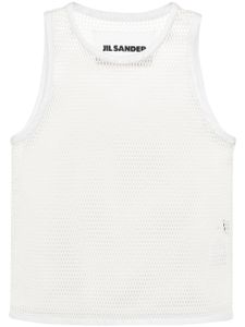 Jil Sander débardeur en maille ajourée - Blanc