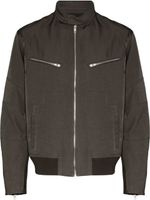 Helmut Lang veste bomber Moto Flight à fermeture zippée - Vert