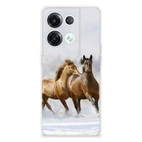 OPPO Reno8 Pro TPU Hoesje Paarden - thumbnail