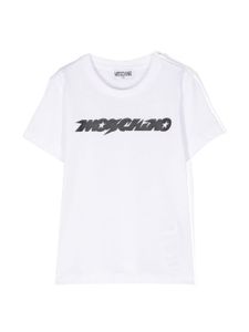 Moschino Kids t-shirt en coton à logo imprimé - Blanc