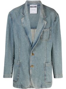 Moschino blazer en jean à simple boutonnage - Bleu