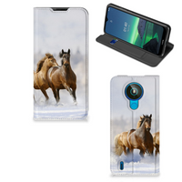 Nokia 1.4 Hoesje maken Paarden - thumbnail