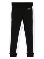 Dkny Kids pantalon de jogging à rayures latérales - Noir