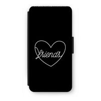 Friends heart black: iPhone 8 Flip Hoesje - thumbnail