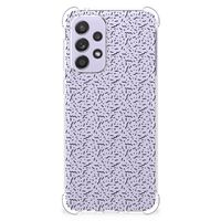 Samsung Galaxy A33 Doorzichtige Silicone Hoesje Stripes Dots