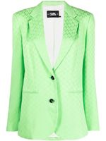 Karl Lagerfeld blazer à motif monogrammé en jacquard - Vert