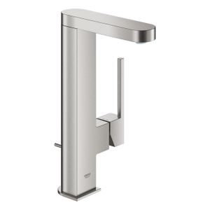 GROHE Plus waterbesparende wastafelkraan l-size met waste met draaibare uitloop supersteel 23851DC3