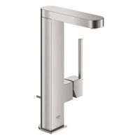 GROHE Plus waterbesparende wastafelkraan l-size met waste met draaibare uitloop supersteel 23851DC3 - thumbnail