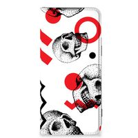 Mobiel BookCase OnePlus Nord 2T Skull Red