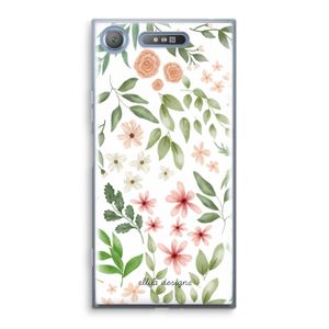 Botanical sweet flower heaven: Sony Xperia XZ1 Transparant Hoesje