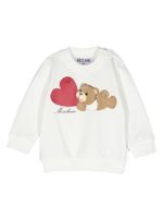 Moschino Kids sweat à logo imprimé - Blanc