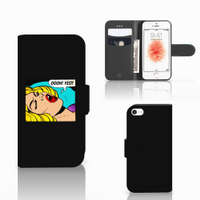 Apple iPhone 5 | 5s | SE Wallet Case met Pasjes Popart Oh Yes - thumbnail