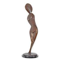 MODERNISTISCHE BRONZEN SCULPTUUR VAN EEN VROUWELIJK NAAKT - thumbnail