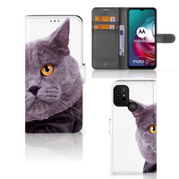 Motorola Moto G10 | G20 | G30 Telefoonhoesje met Pasjes Kat