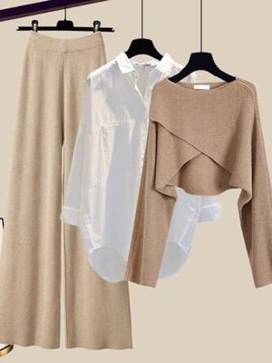 Crew Neck Regular Sleeve Loose Casual Matching Outfit