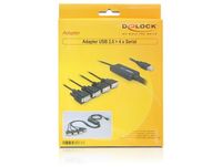 DeLOCK 61887 seriële kabel Zwart 1,4 m USB 2.0 RS-232